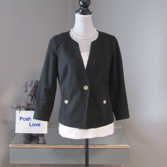 Talbots Jackets & Blazers - Talbots Black 1Button Blazer Size 6